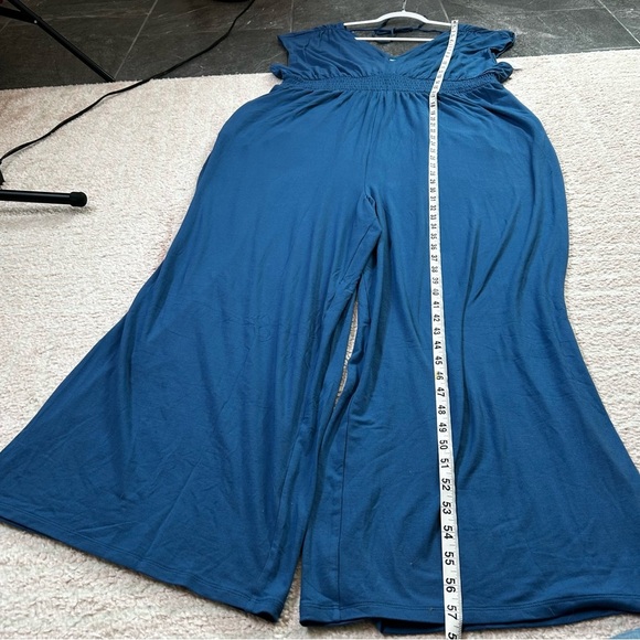 NWT Old Navy Waist-Defined Blue Jumpsuit Stretch Jersey Knit Size XL Maternity - Picture 9 of 13